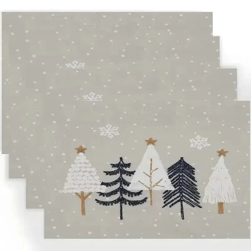 Christmas Placemats | Heat Resistant Linen | PriceLows™