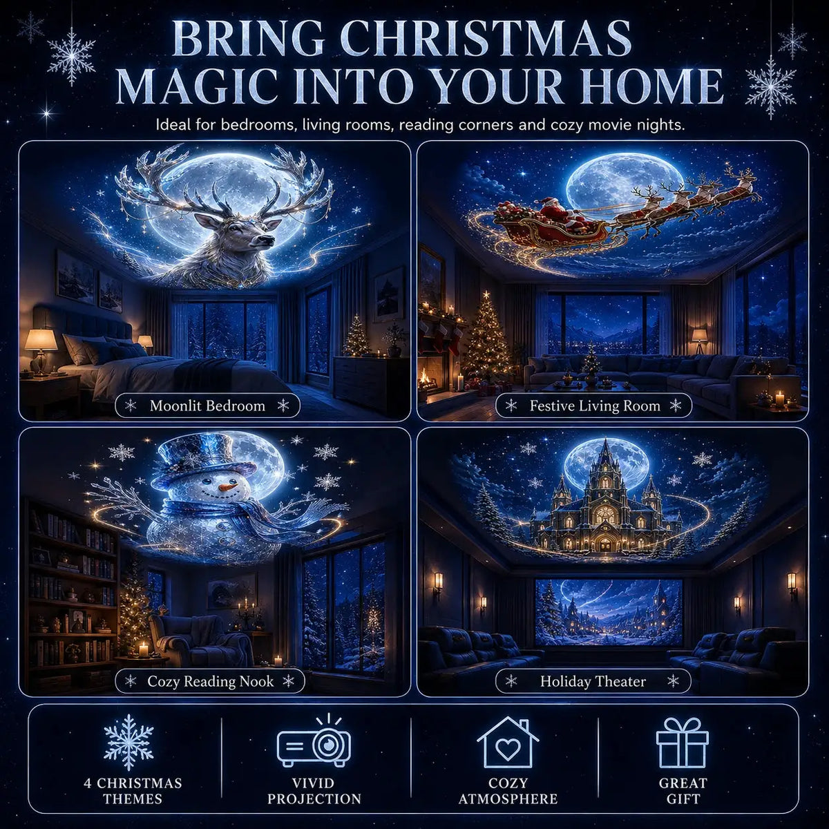 Christmas Projection Lamp | USB Powered | PriceLows™