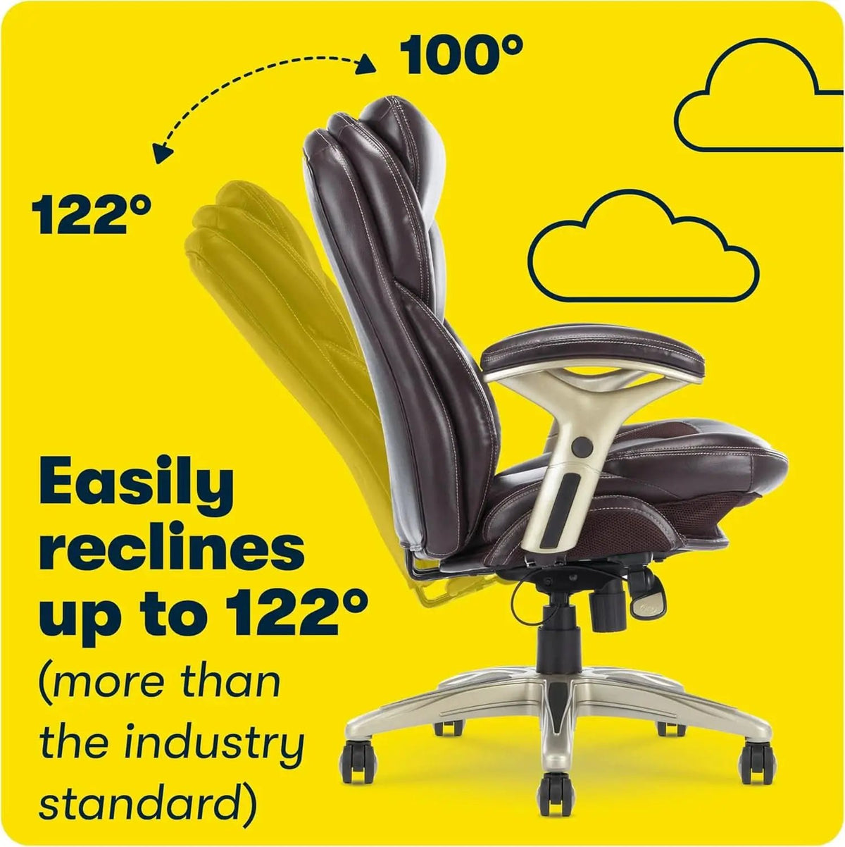 Claremont Ergonomic Office Chair Lumbar Support Chestnut from PriceLows™