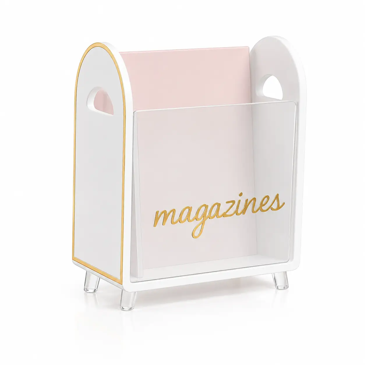 Clear Acrylic Magazine Holder Desk Organizer Durable