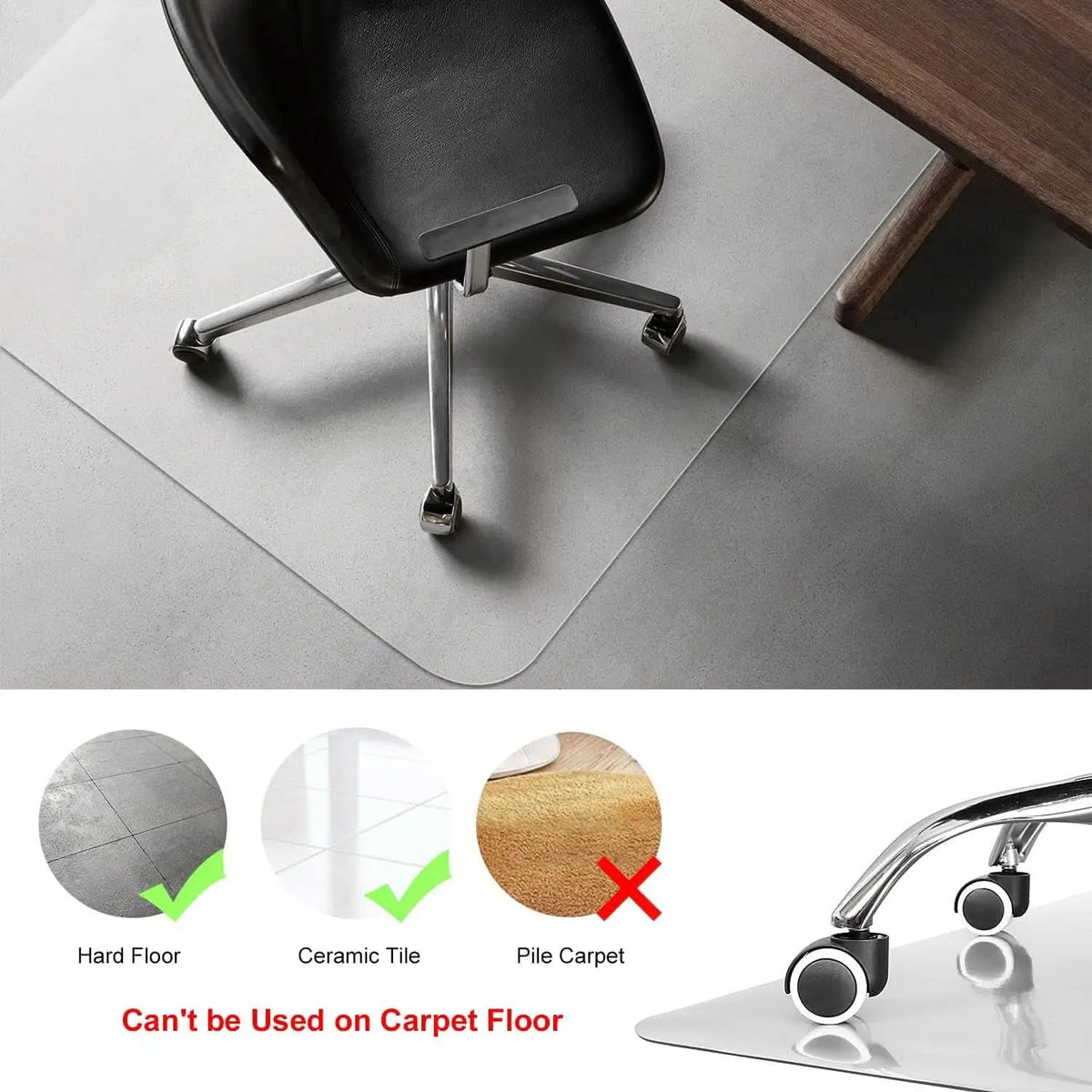 Clear Chair Mat 36 By 48 For Hard Floors Office Home from PriceLows™