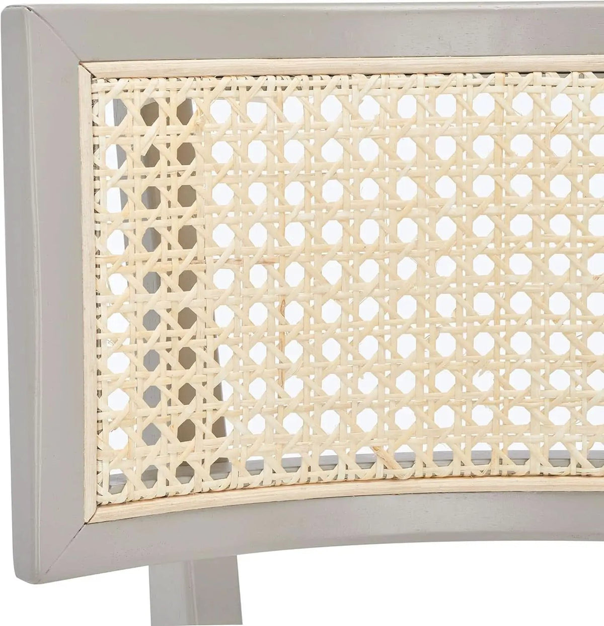 Coastal Grey Cane Seat Cushion Dining Chair For Kitchen from PriceLows™