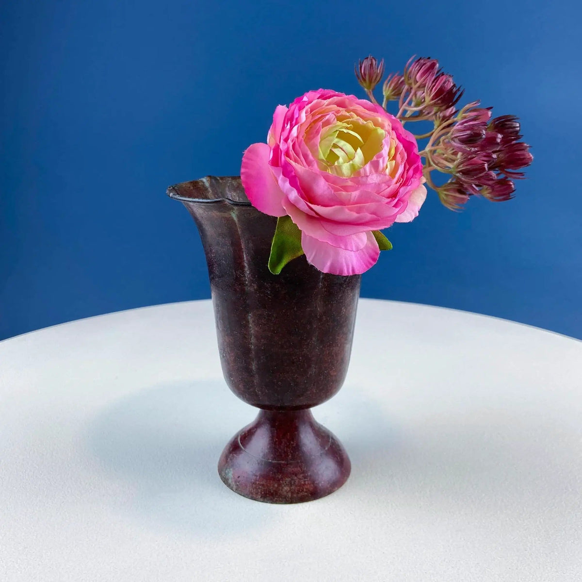 Collection of Rustic Metal Urns Jardinieres | Flower Arrangements or Herb Garden | Set of 4 Planters | Collectors & Hosts