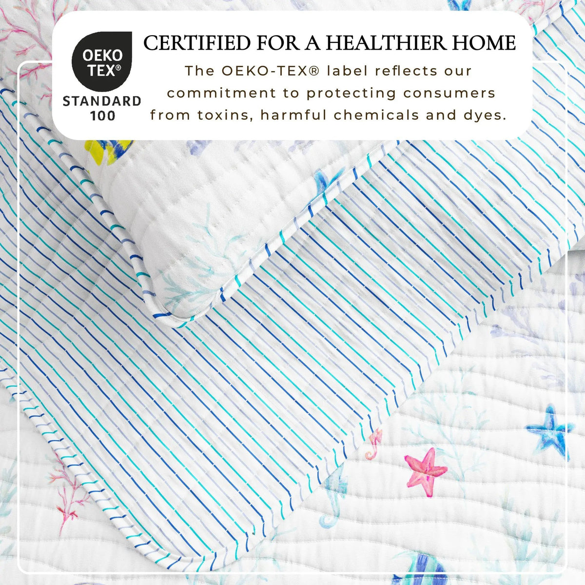 Colorful Coastal Seascape Quilt Set - Ryanne Collection from PriceLows™