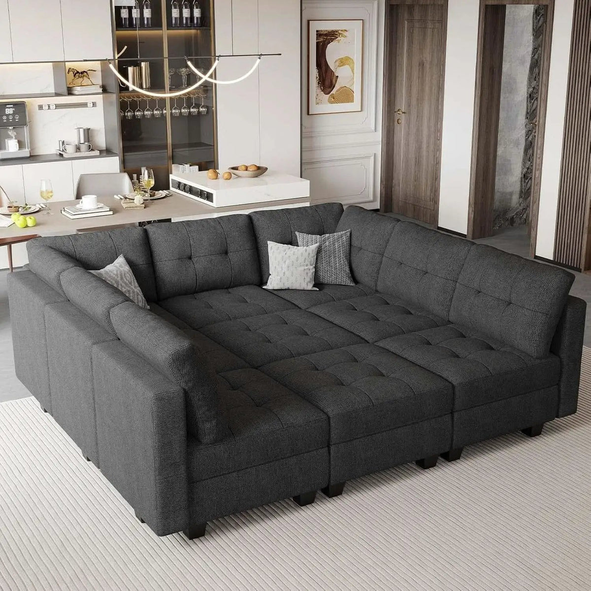 Comfortable Modular Sleeper Sofa Couch with Storage Solution from PriceLows™