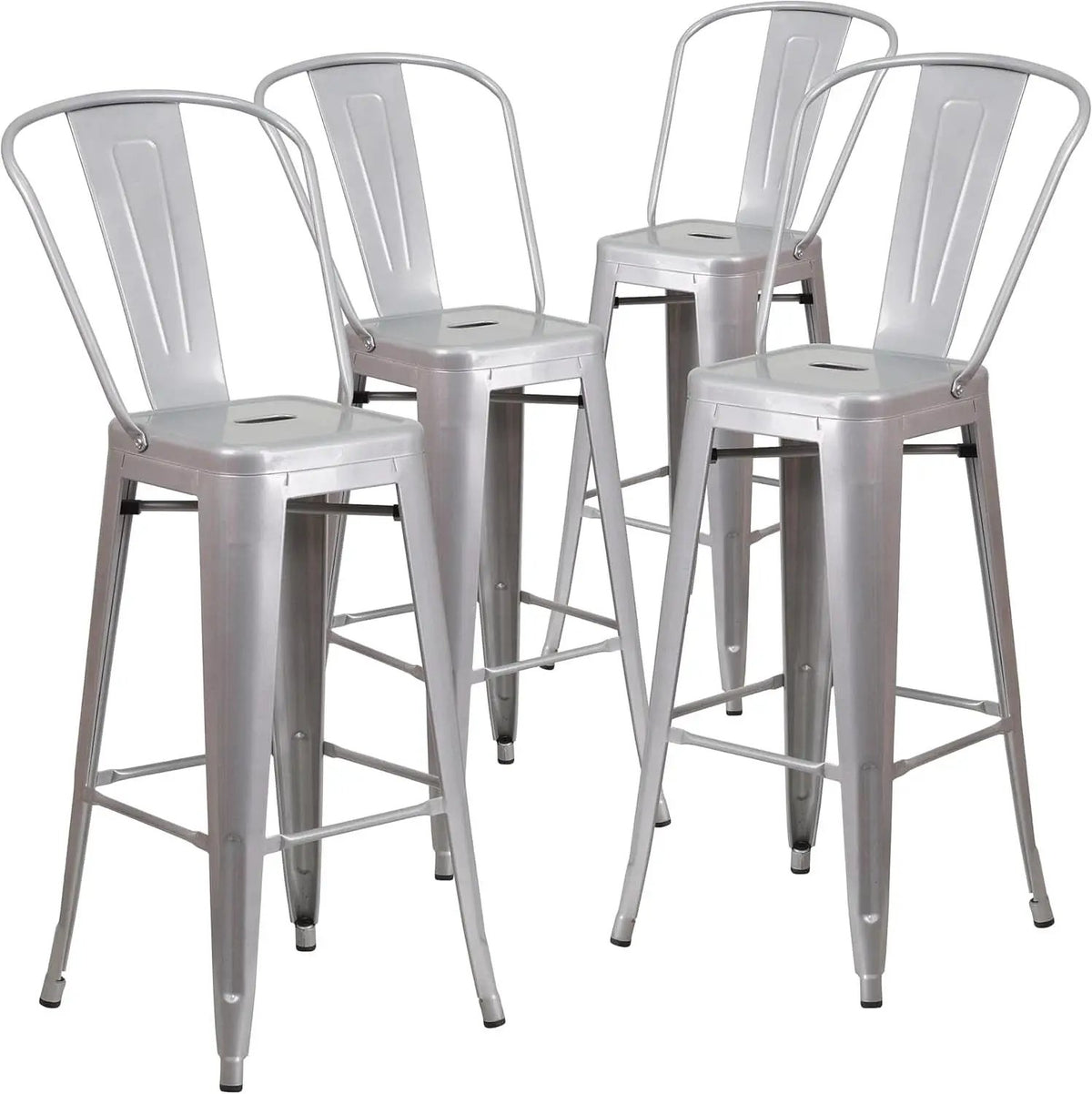 Commercial Grade Metal Barstool Set for Indoor Outdoor Use from PriceLows™