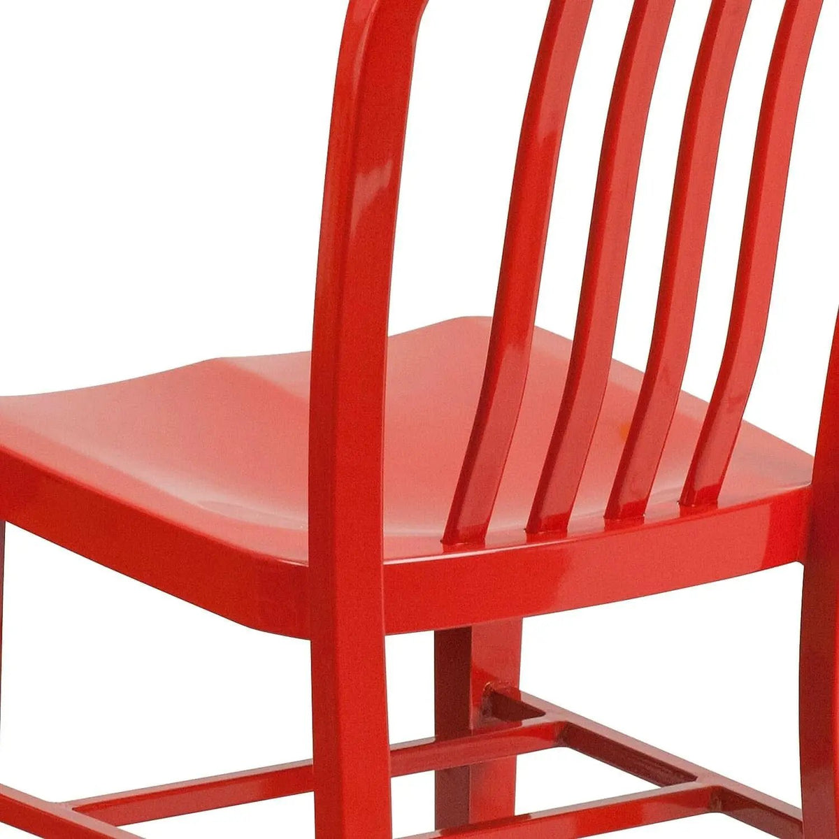 Commercial Grade Red Metal Indoor Outdoor Chair For Dining from PriceLows™