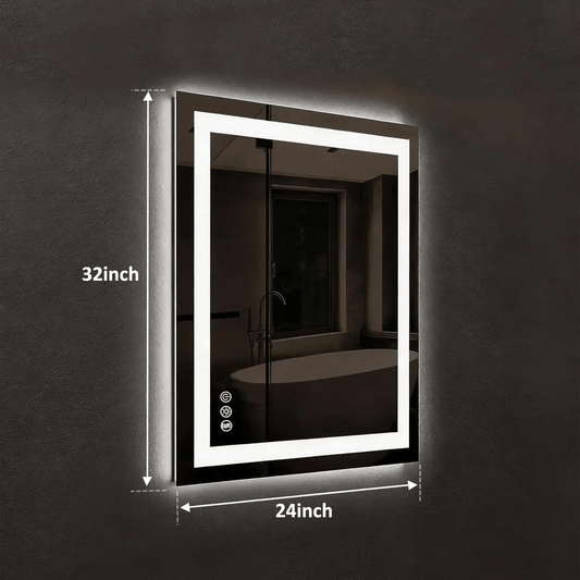 Compact Edge Glow LED Bathroom Mirror from PriceLows™