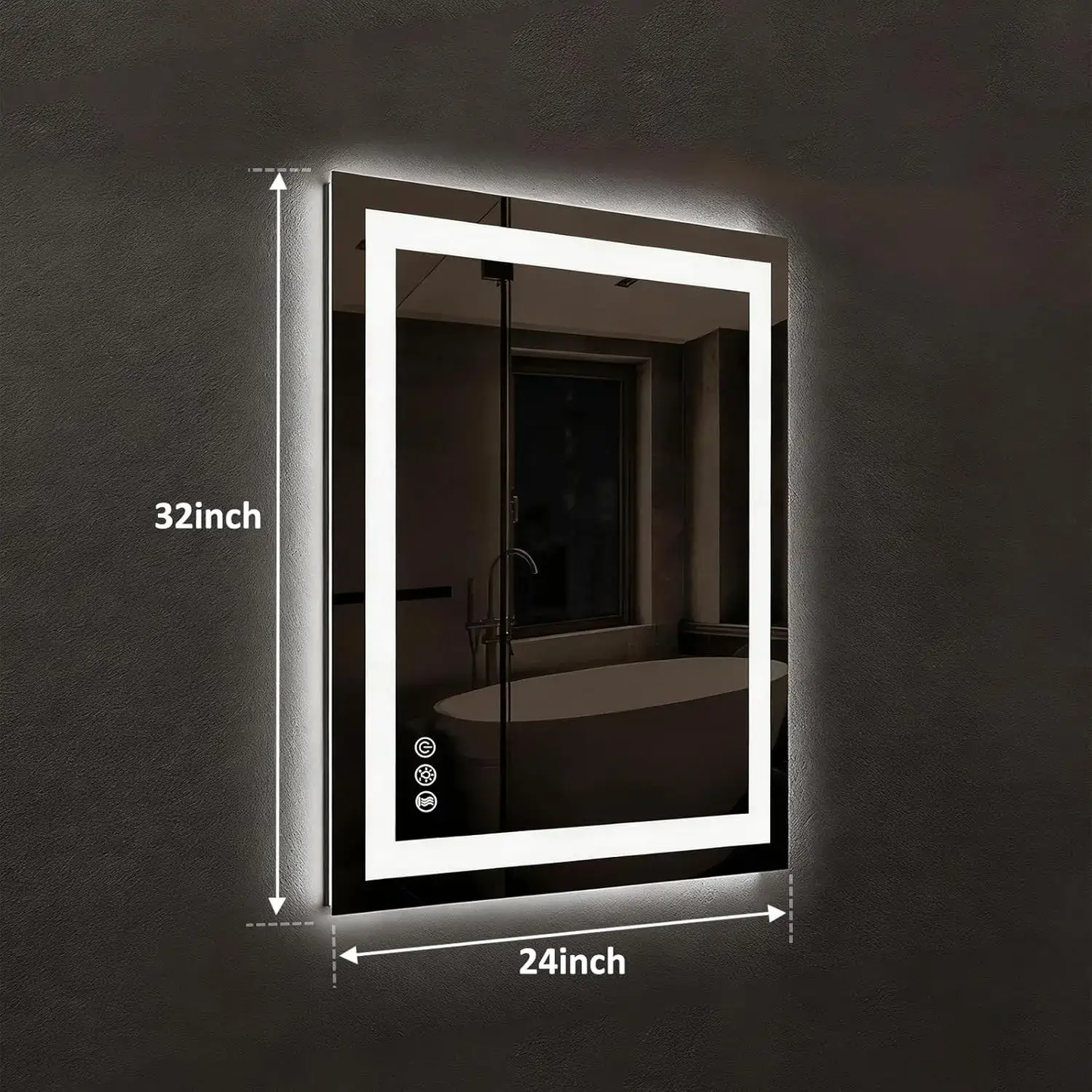 Compact Edge Glow LED Bathroom Mirror from PriceLows™