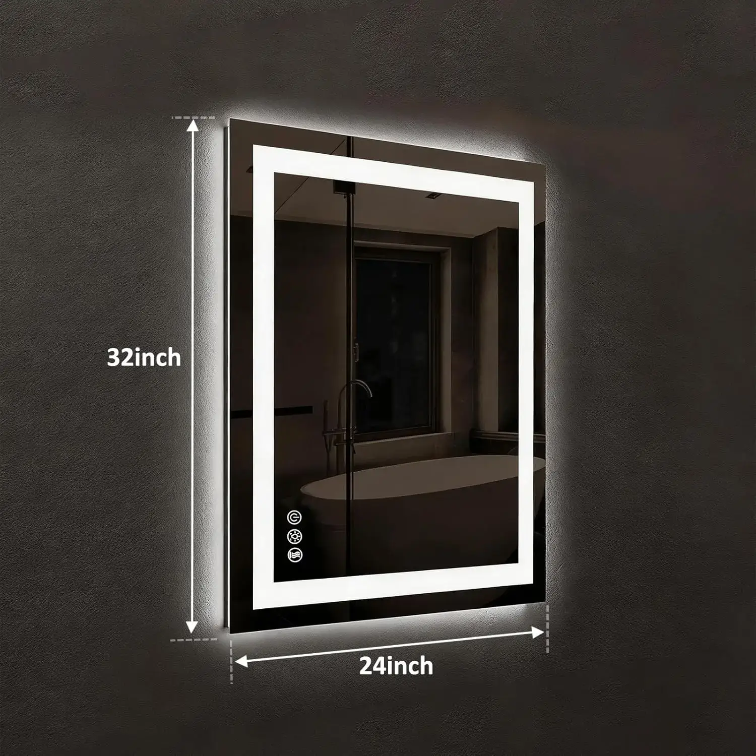 Compact Edge Glow LED Bathroom Mirror from PriceLows™
