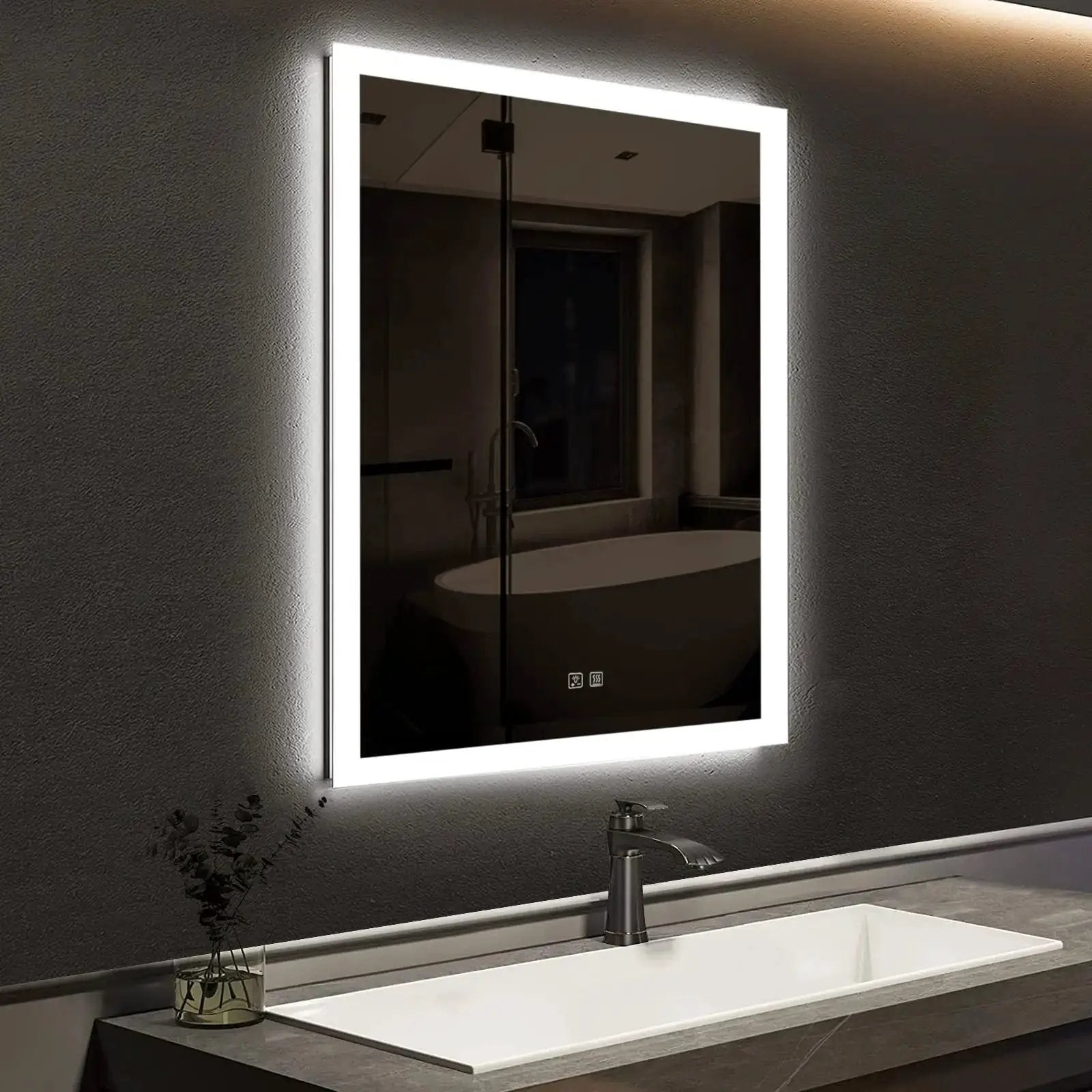 Compact Edge Glow LED Bathroom Mirror from PriceLows™