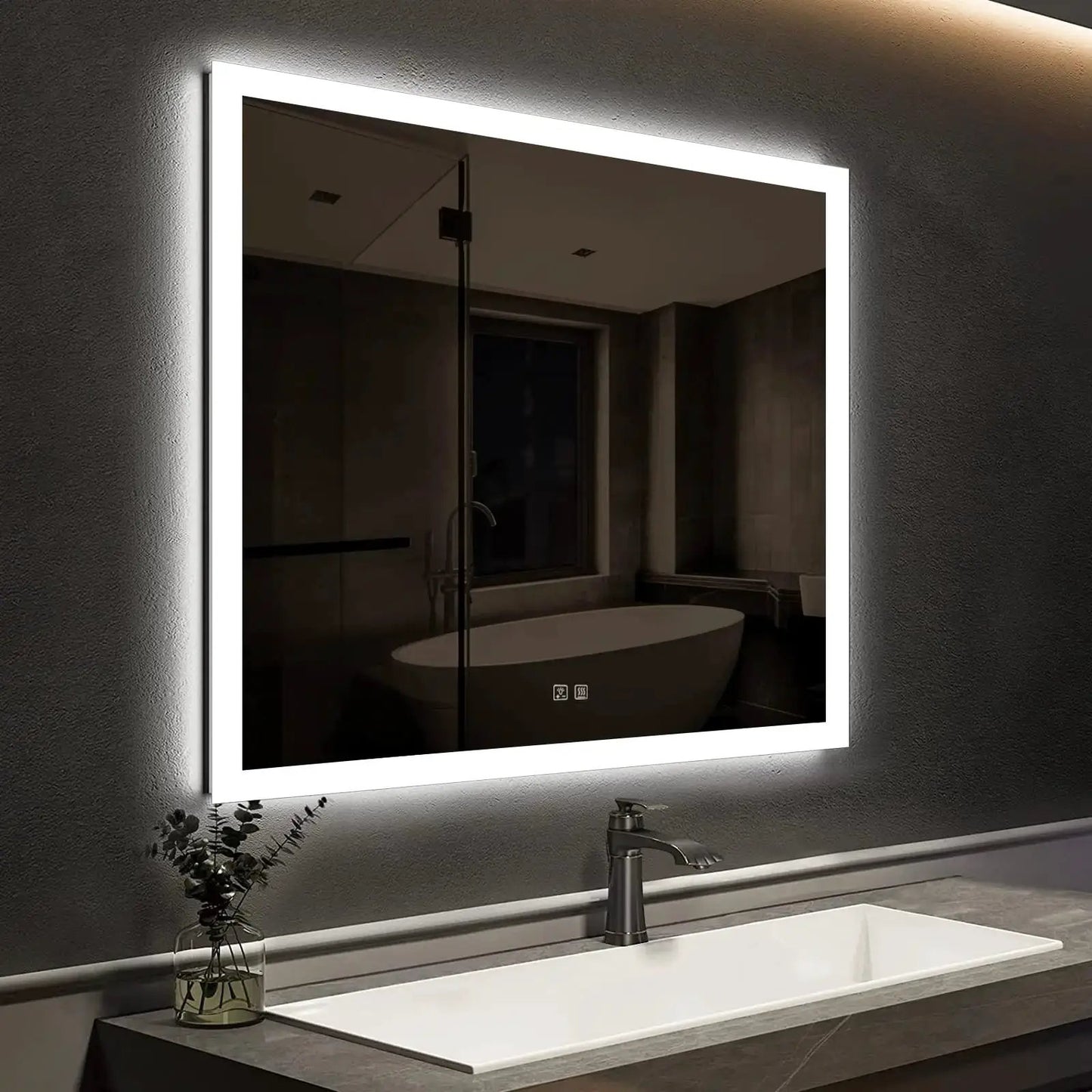 Compact Edge Glow LED Bathroom Mirror from PriceLows™