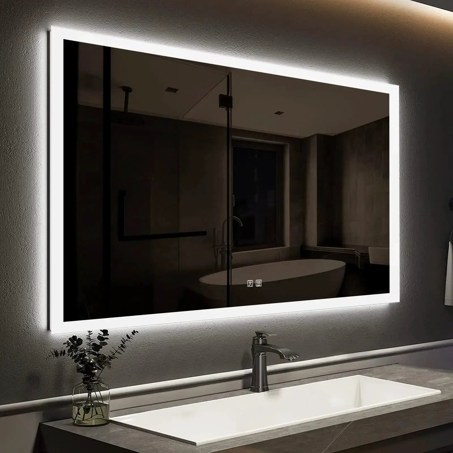 Compact Edge Glow LED Bathroom Mirror from PriceLows™