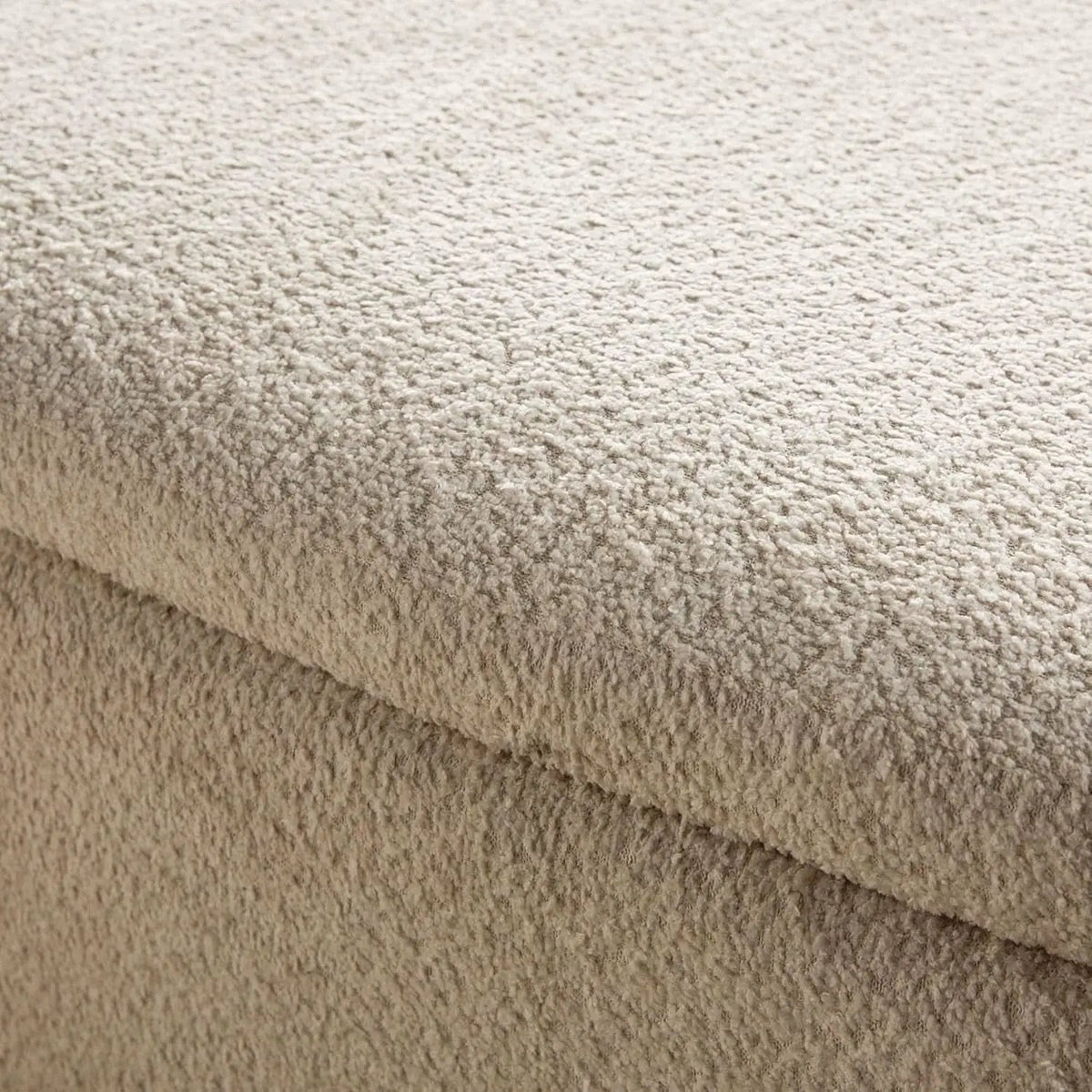Contemporary Large Ivory Storage Ottoman With Legs from PriceLows™