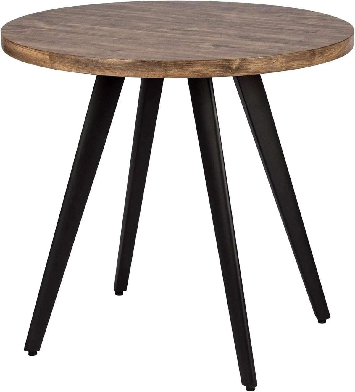 Contemporary Rustic Walnut Wood Dining Table 31.5in Round from PriceLows™