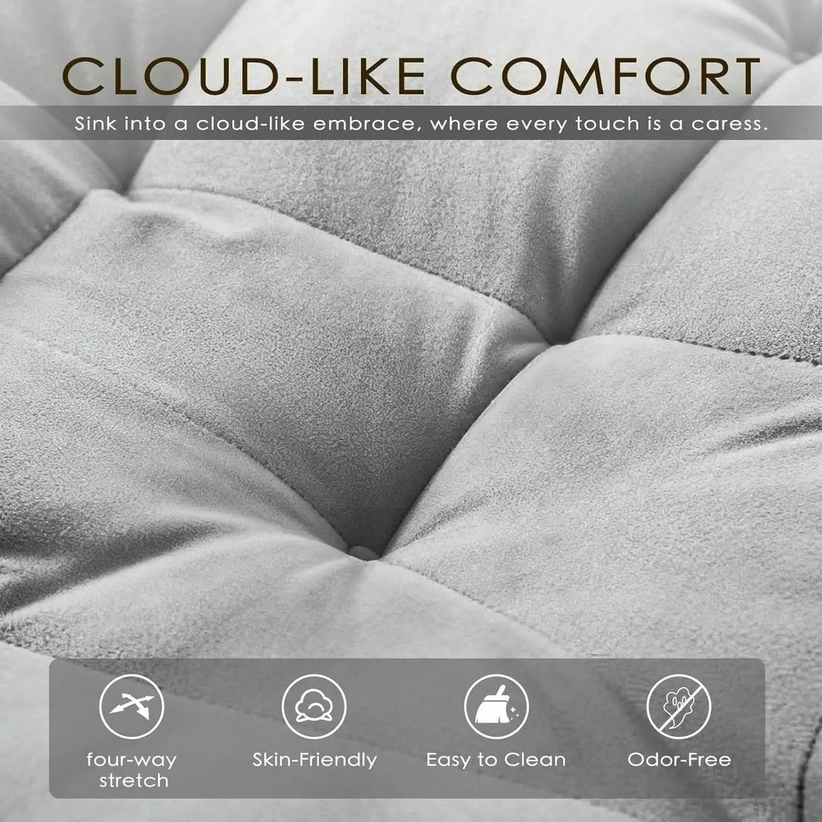 Grey Convertible Sleeper Loveseat Bed With ThreeInOne from PriceLows™