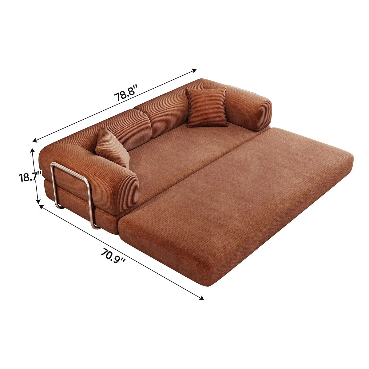 Convertible Sofa Bed | Genuine Leather | Metal Frame | Apartment Use from PriceLows™
