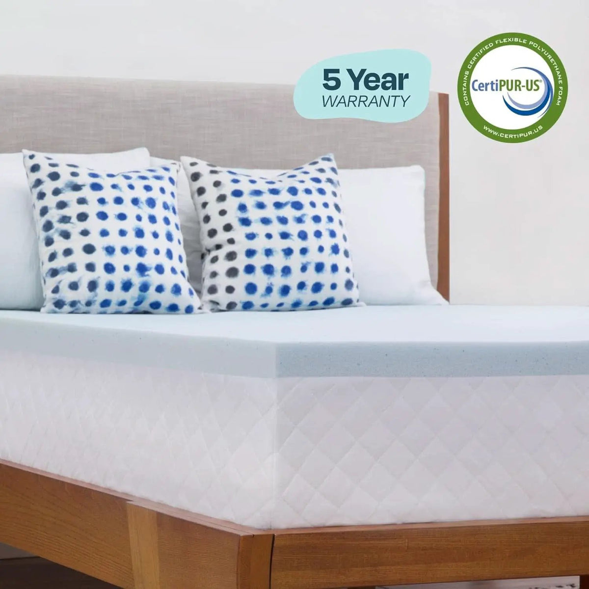 Cooling Gel Memory Foam Mattress Topper Queen Size from PriceLows™