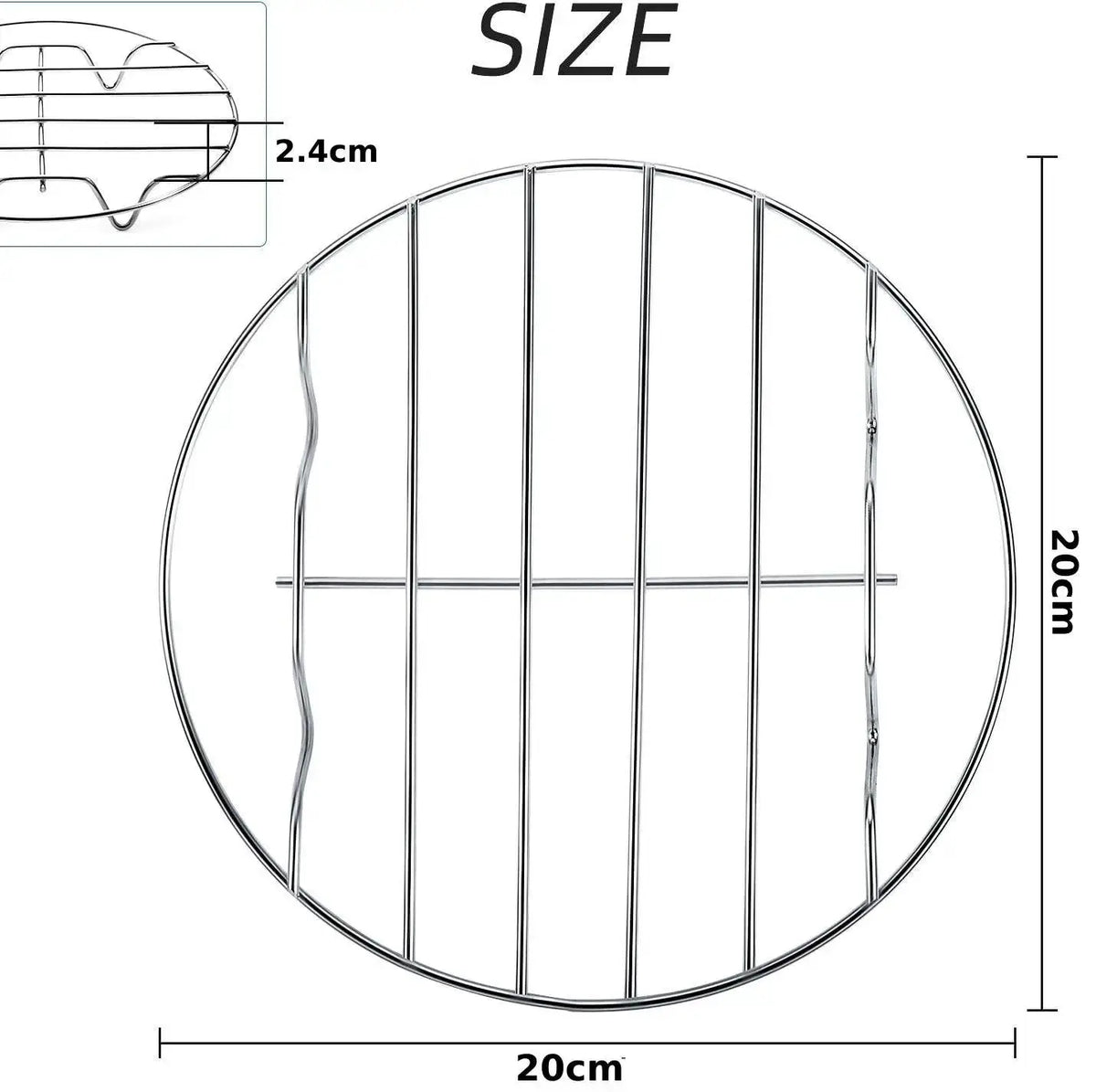 Cooling Rack | Round Rack 6 To 8 Inch Oven Safe | PriceLows™