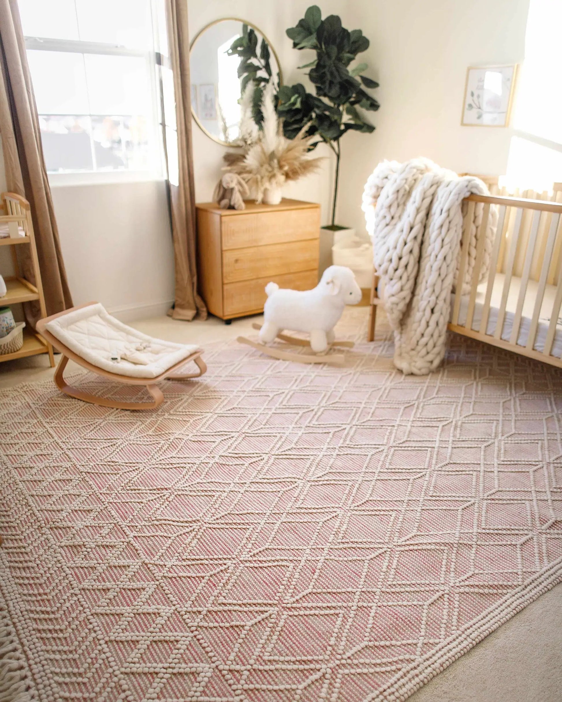 Ramsbury Pink Area Rug from PriceLows™
