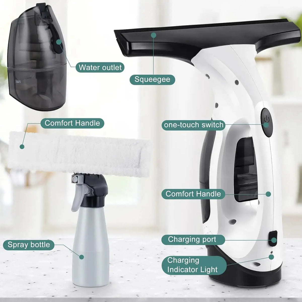 Cordless Window Vacuum | Battery | PriceLows™