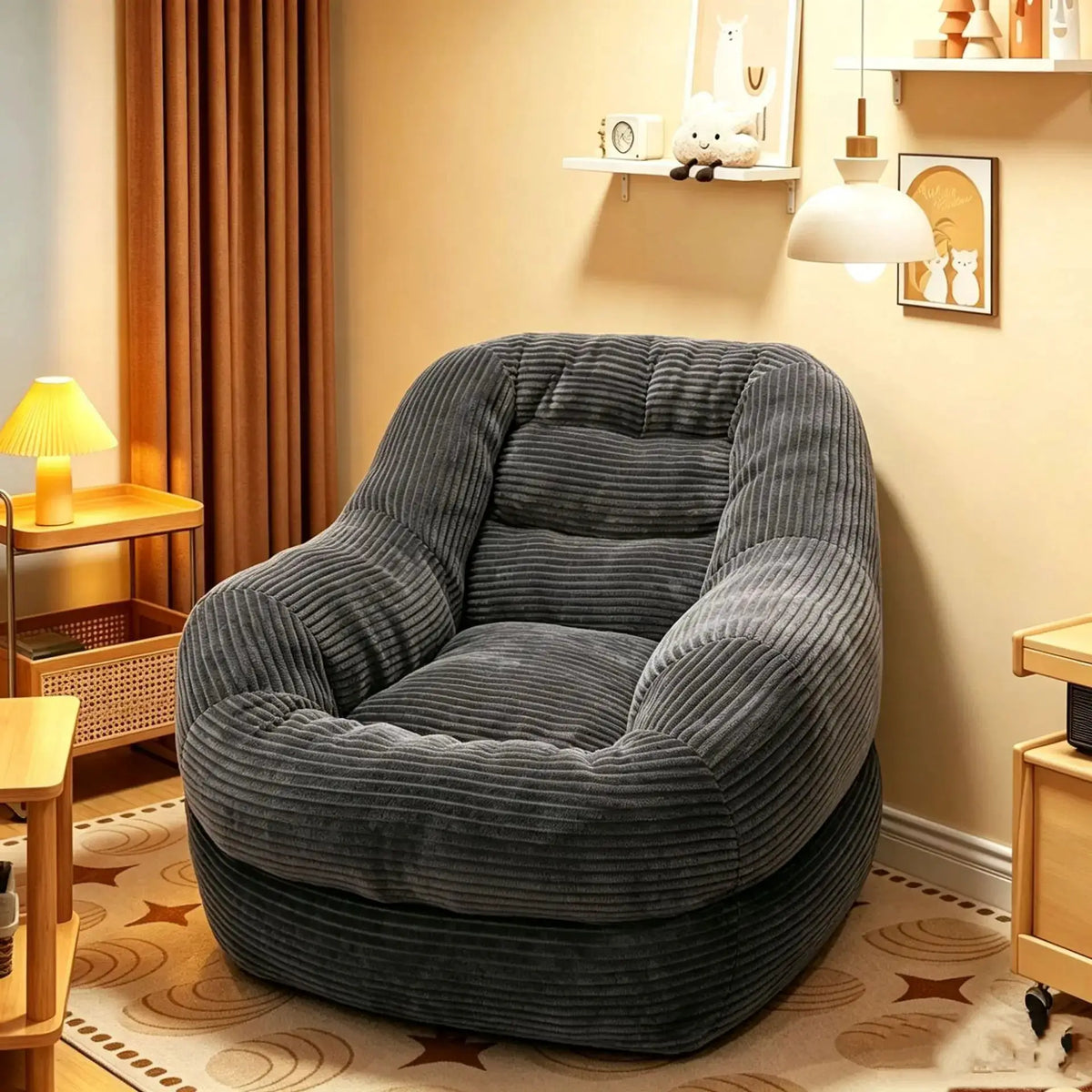 Corner Lounge Chair | Armless U-Shaped | PriceLows™