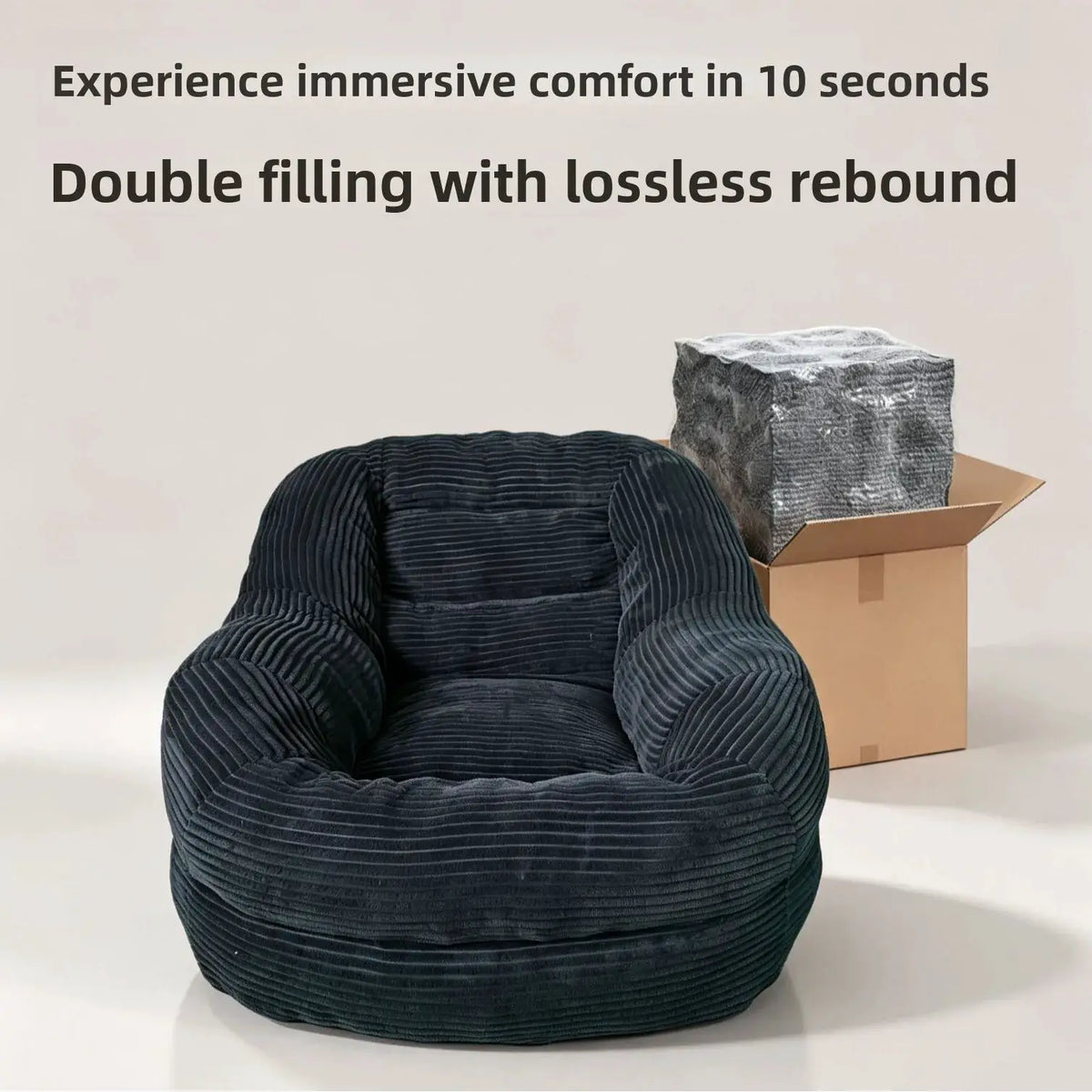 Corner Lounge Chair | Armless U-Shaped | PriceLows™
