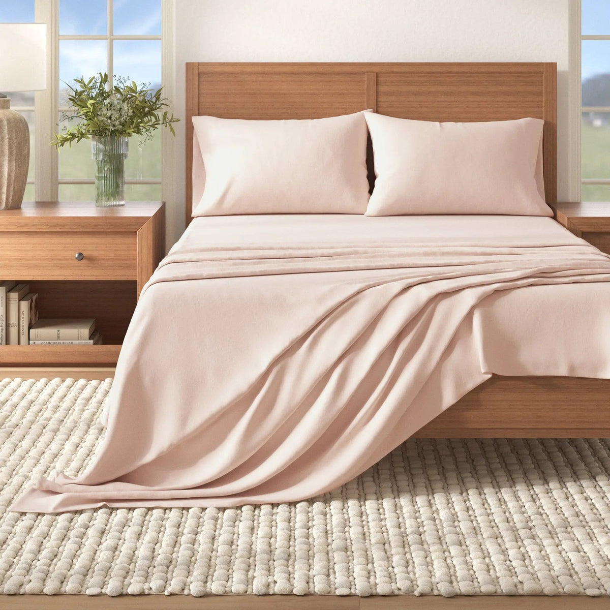 Cotton Solid Flannel Sheet - Nordic Collection from PriceLows™