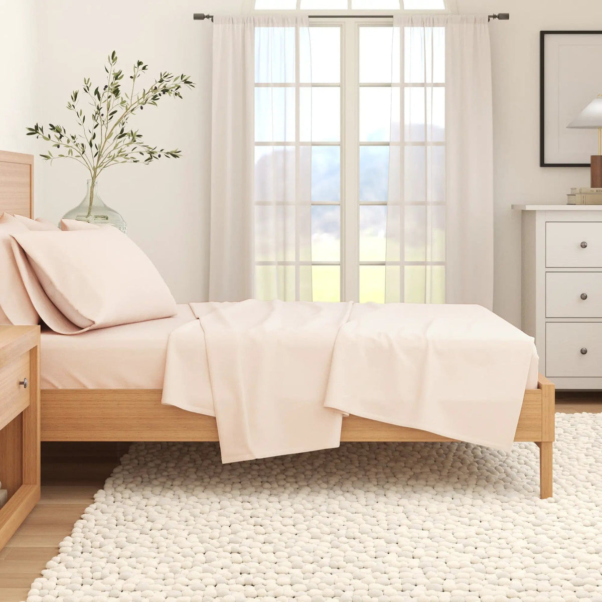 Cotton Solid Flannel Sheet - Nordic Collection from PriceLows™