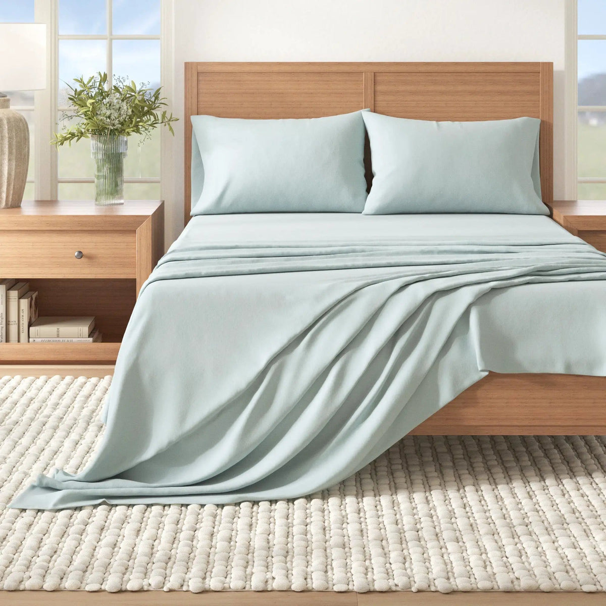Cotton Solid Flannel Sheet - Nordic Collection from PriceLows™