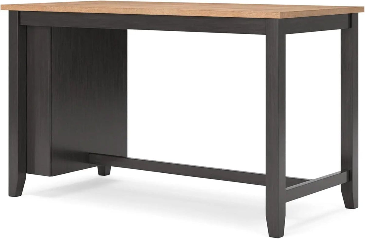 Counter Height Dining Table With 3 Shelves Trestle Base from PriceLows™