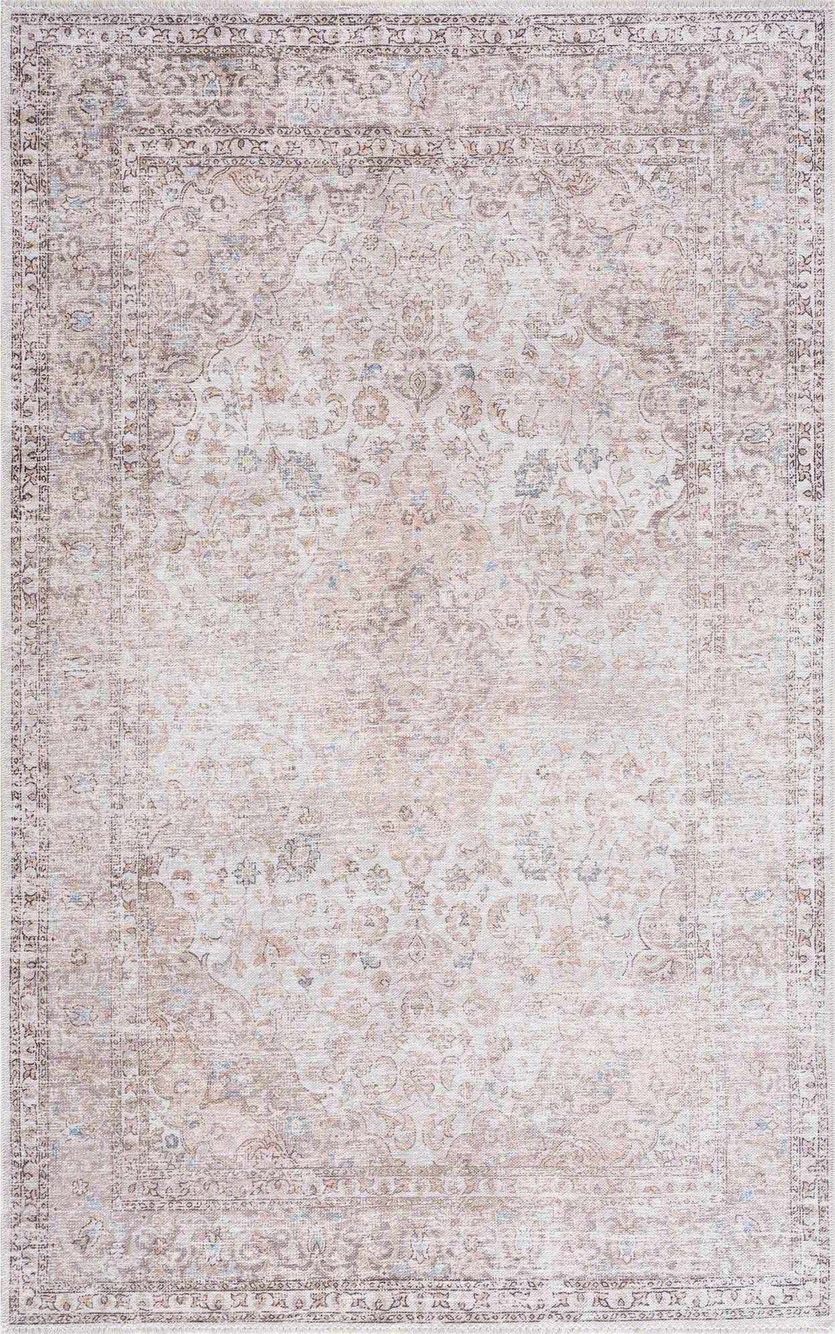 Cream Holi-2301 Washable Area Rug from PriceLows™