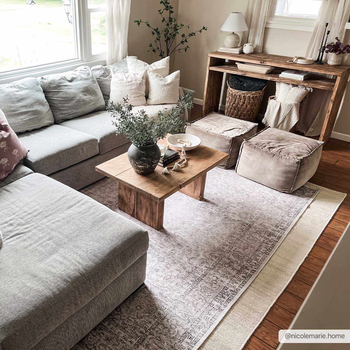 Cream Holi-2301 Washable Area Rug from PriceLows™