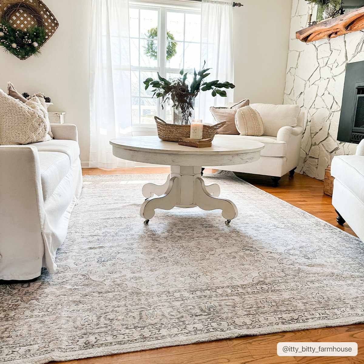 Cream Holi-2301 Washable Area Rug from PriceLows™