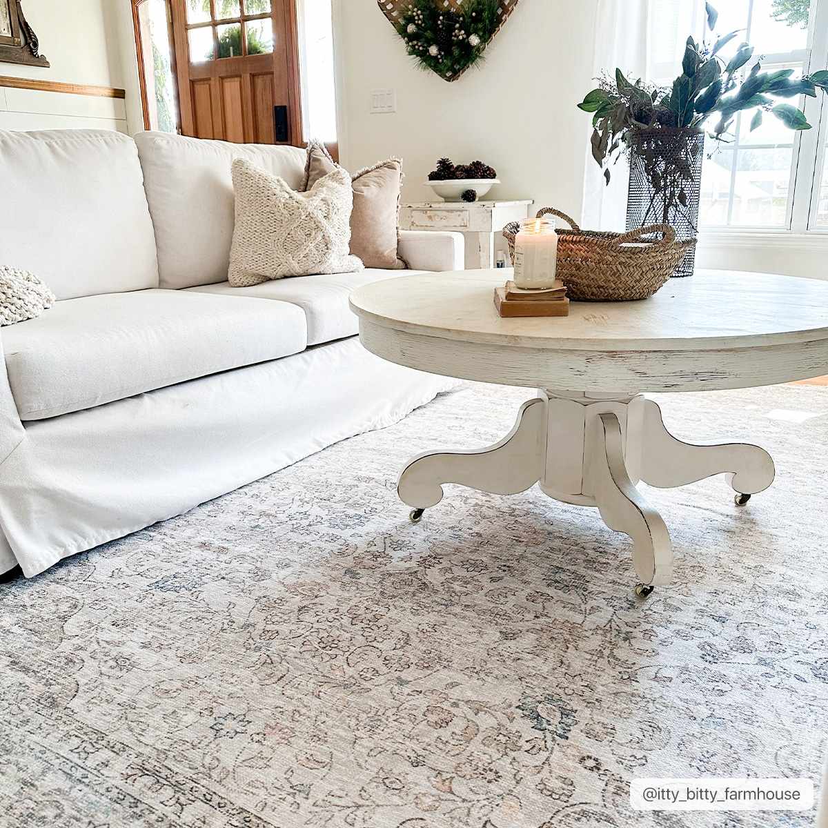 Cream Holi-2301 Washable Area Rug from PriceLows™