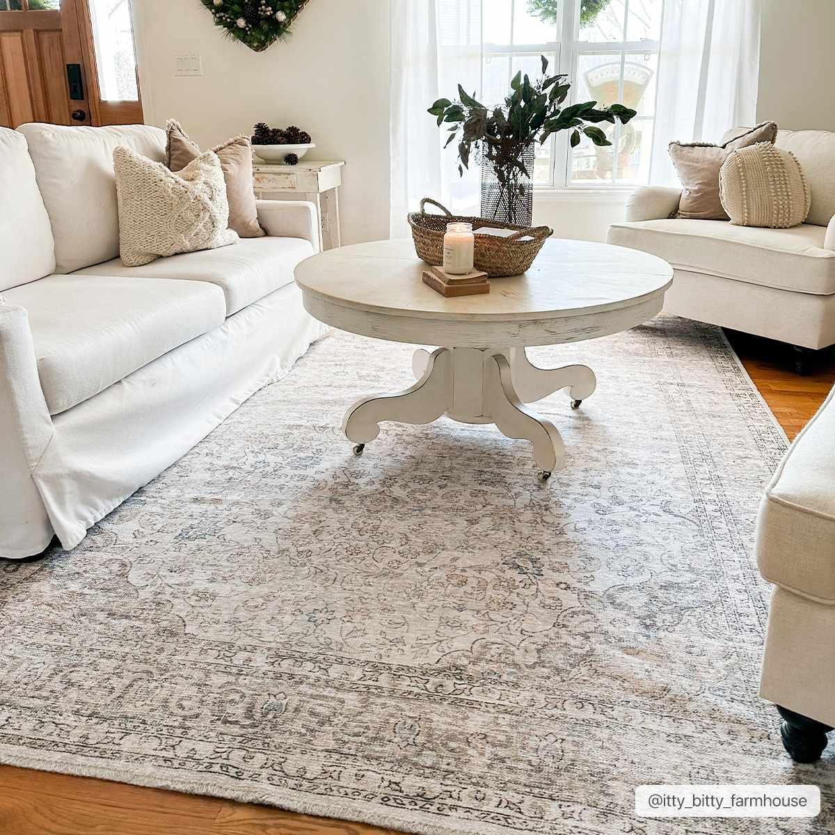 Cream Holi-2301 Washable Area Rug from PriceLows™
