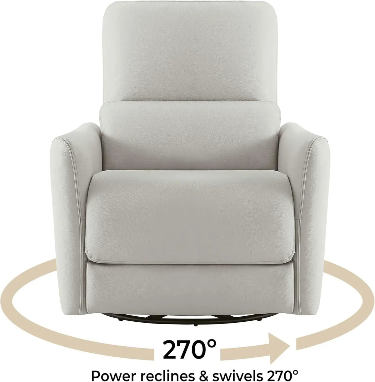 Cream Power Recliner Chair With USB Charging Lumbar Support from PriceLows™