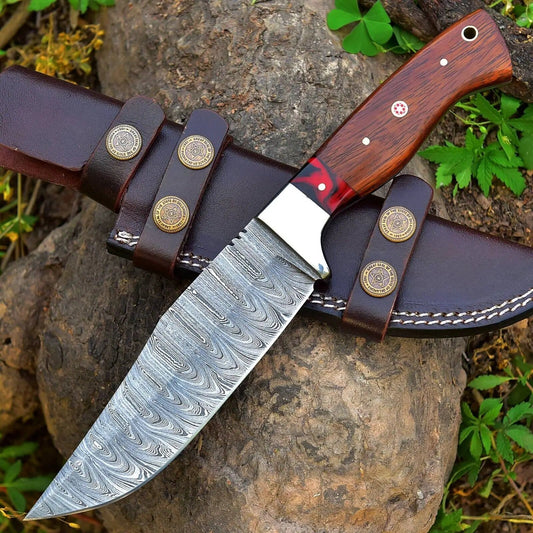 Custom Handmade Damascus Skinning Blade - 4.5" Damascus Steel | 4.5 Inch | Damascus Steel | hunting Knife
