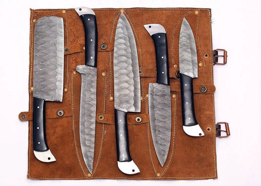 Custom Handmade Damascus Steel Knife Sets - 9" to 13" Blades | 9 Inch | Damascus Steel | Kitchen Knives Set