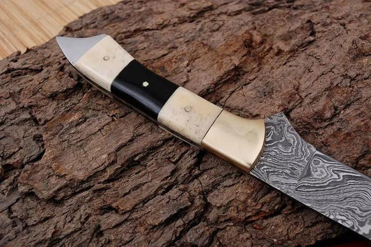 DAMASCUS FILLET KNIFE | 13 Inch | Brass | Home
