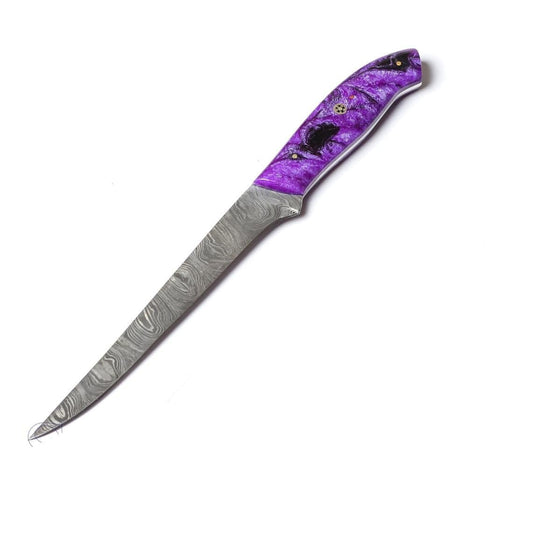 DAMASCUS FILLET KNIFE | 12.5 Inch | Resin | Home