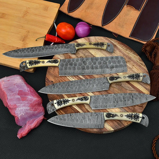 DAMASCUS KITCHEN CHEF KNIVES SET | 10 Inch | Kitchen Knives Set | Home
