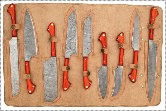DAMASCUS KITCHEN CHEF KNIVES SET | Damascus Steel | Kitchen Knives Set | Home