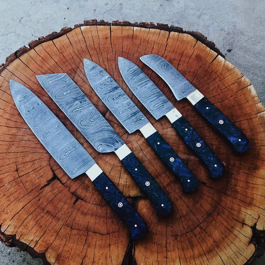 DAMASCUS KITCHEN CHEF KNIVES SET | 8.5 Inch | Damascus Steel | Kitchen Knives Set