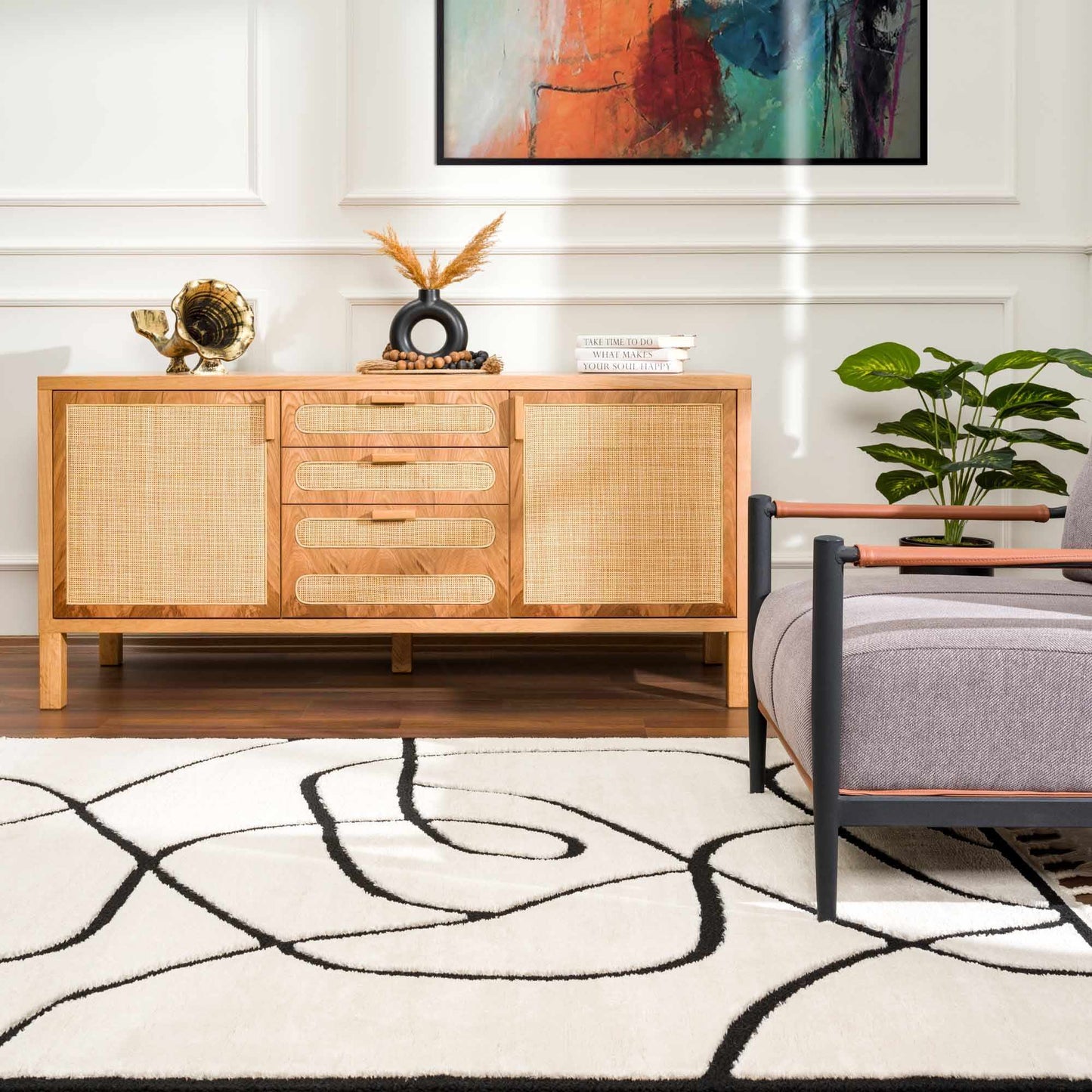 Azana Black & White Area Rug from PriceLows™
