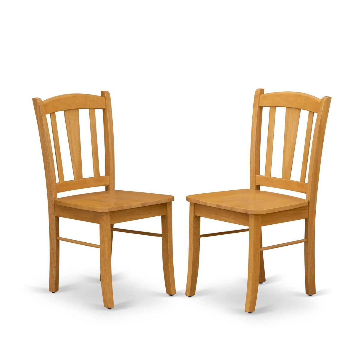 EAST WEST FURNITURE ANDL3-OAK-W 3-Piece Dinette Room Set- 2 Kitchen Dining Chair and | 3-Piece Set | Solid Wood | Oak Finish