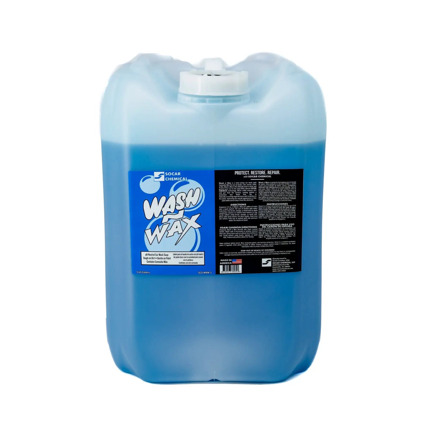 SOCAR Wash n Wax - pH Neutral Car Wash Soap Infused with Carnauba Wax from PriceLows™
