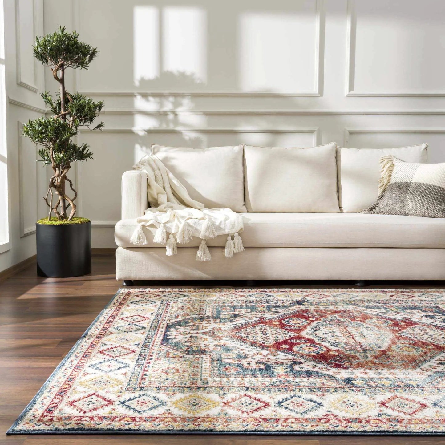 Brend Rust Medallion Area Rug from PriceLows™
