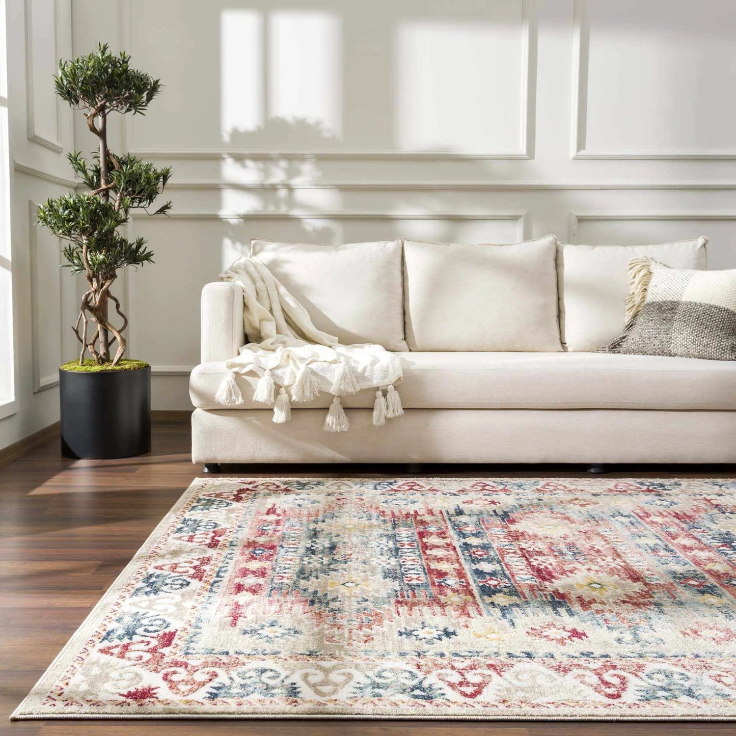 Bindi Blue & Rose Area Rug from PriceLows™
