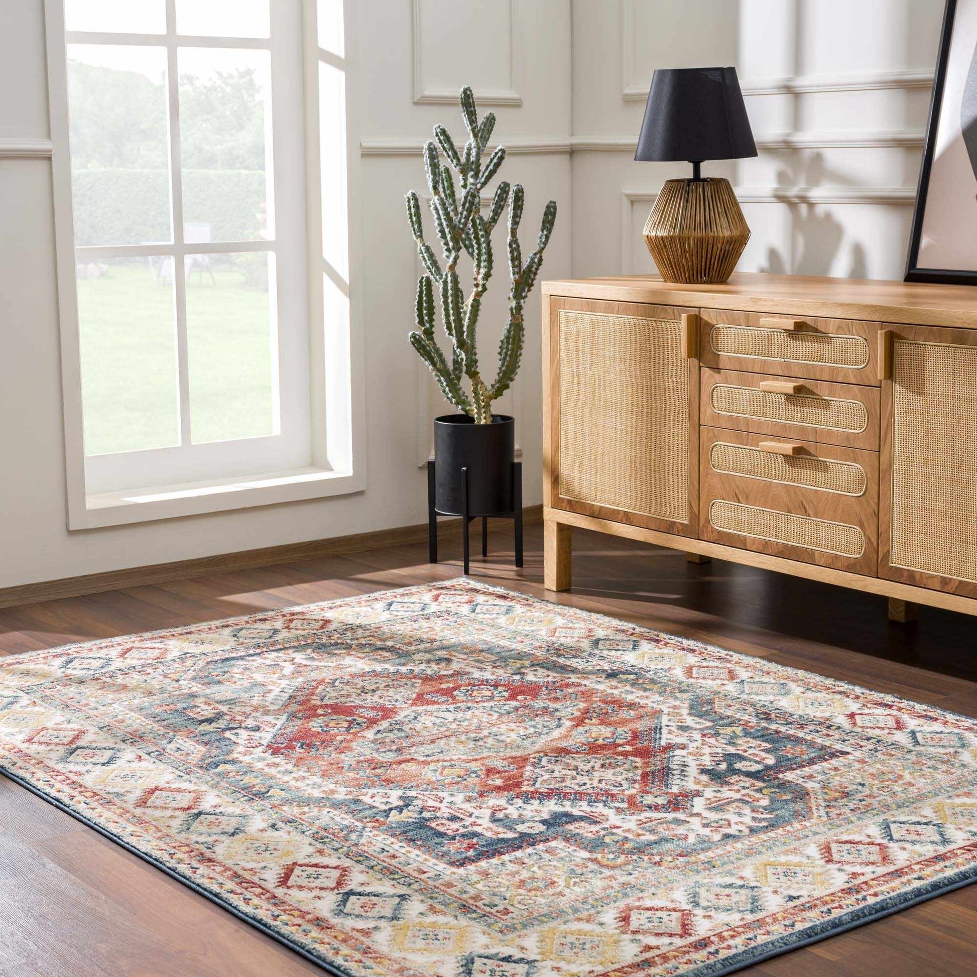 Brend Rust Medallion Area Rug from PriceLows™
